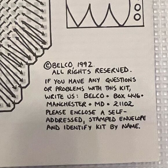 Belco Vintage Santa Hanging Wall Basket Cross Stitch Kit NIOP 1992 - Picture 7 of 7